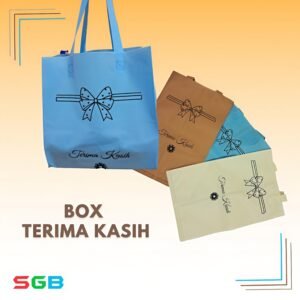 harga PER PCS Tas Spunbond ucapan TERIMA KASIH model box / Tas kain Motif