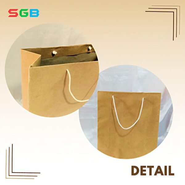 PAPER BAG Tas polos 21x8x24 & 25x9x35 harga PERLUSIN - Tas souvenir - brown craft - Gambar 2