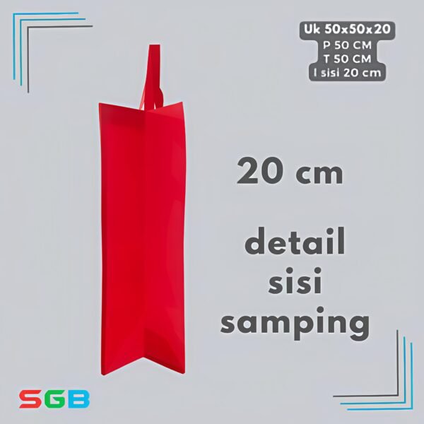 1 PCS Tas Spunbond Handle Box JAHIT SERIES JUMBO UK 50X50X20 Ketebalan 100 GSM / Goodie Bag / Tas kain POLOS - Gambar 4