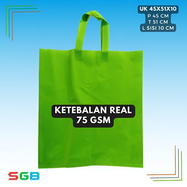 1 Lusin (12psc) Handle Tali 75GSM Goodie Bag Spunbond - Gambar 4