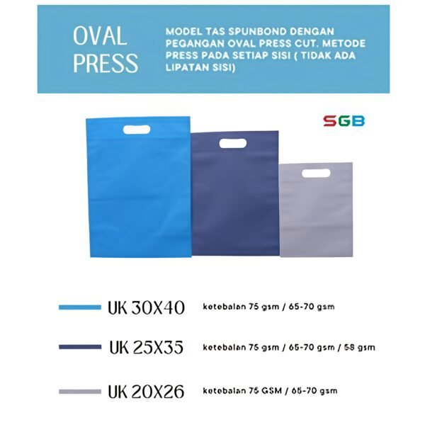 1 Kodi (20pcs) Oval 75GSM Goodie Bag Spunbond