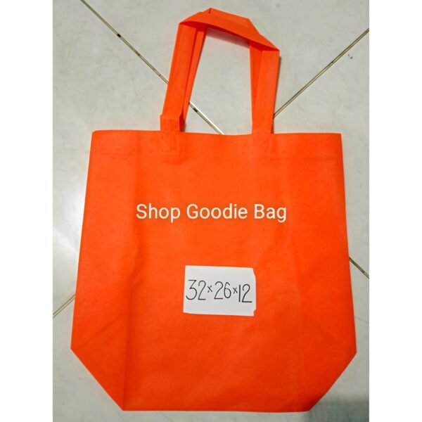 1 Lusin (12PCS) Tas Spunbond Handle Box Model Landscape uk32x26x12 Goodie Bag / Tas kain POLOS - Gambar 6