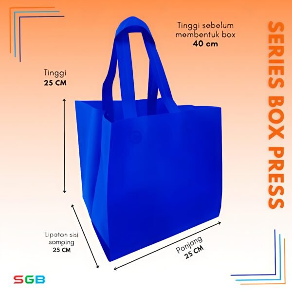 Tas Spunbond membentuk Box 25 x 25 ( TLS40)  - Goodie Bag - Tas besek - Gambar 2