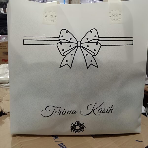 harga PER PCS Tas Spunbond ucapan TERIMA KASIH model box / Tas kain Motif - Gambar 5