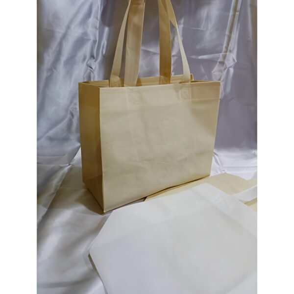 1 Lusin (12PCS) Tas Spunbond Handle Box Model Landscape uk27x22x12 Goodie Bag / Tas kain POLOS - Gambar 3