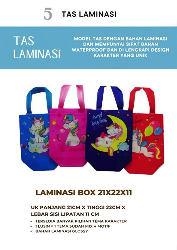 1 Lusin (12pcs) Tas Spunbond Laminasi kecil Lipat Samping & Standing/Tas Serba Guna