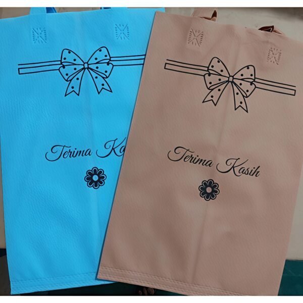 harga PER PCS Tas Spunbond ucapan TERIMA KASIH model box / Tas kain Motif - Gambar 3