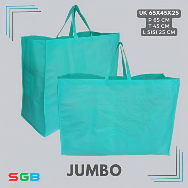 1 PCS Tas Spunbond Handle Box JAHIT Model Landscape JUMBO uk 65x45x25 / Goodie Bag / Tas kain POLOS - Gambar 3