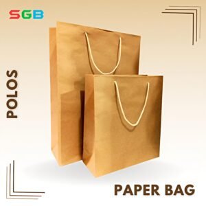 PAPER BAG Tas polos 21x8x24 & 25x9x35 harga PERLUSIN - Tas souvenir - brown craft
