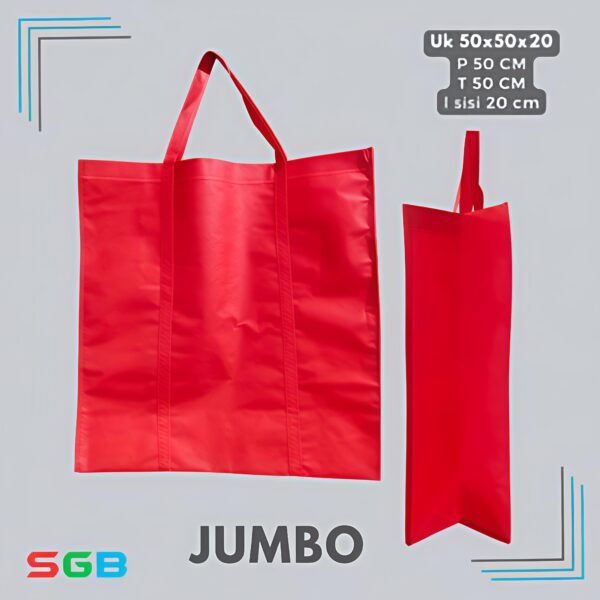 1 PCS Tas Spunbond Handle Box JAHIT SERIES JUMBO UK 50X50X20 Ketebalan 100 GSM / Goodie Bag / Tas kain POLOS - Gambar 2