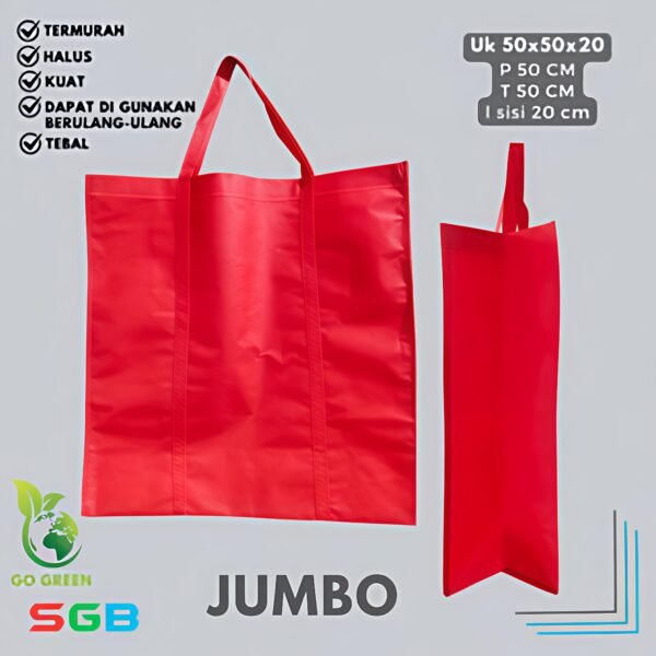 1 PCS Tas Spunbond Handle Box JAHIT SERIES JUMBO UK 50X50X20 Ketebalan 100 GSM / Goodie Bag / Tas kain POLOS