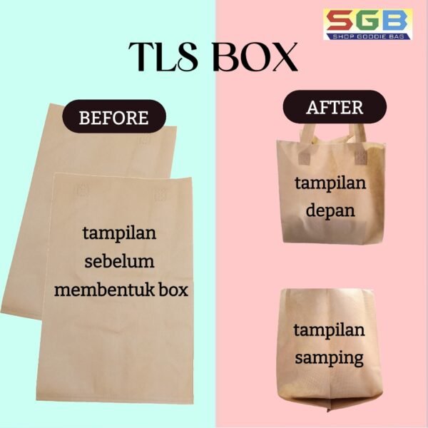 harga PER PCS Tas Spunbond ucapan TERIMA KASIH model box / Tas kain Motif - Gambar 7